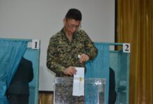 Photo of В Акмолинской области одним из первых проголосовали военнослужащие нацгвардии