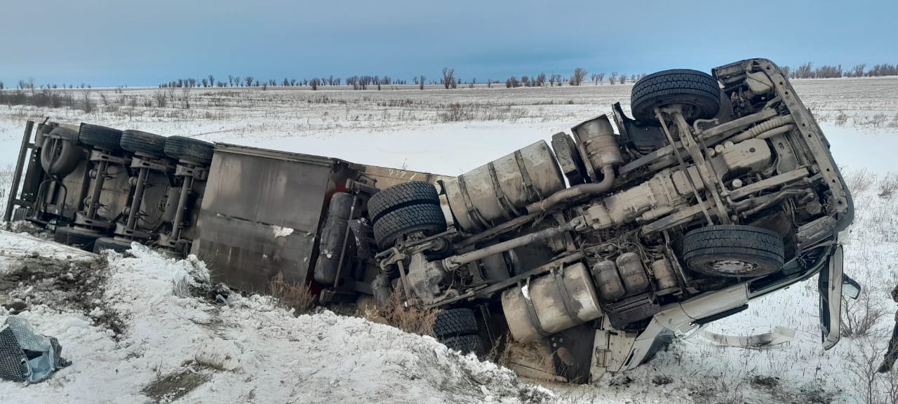 камаз 6520 перевернулся